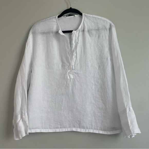 ZARA Linen Shirt. Size Medium - Picture 1 of 9
